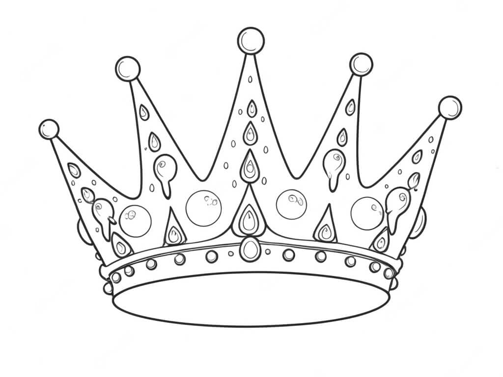 Corona decorata da colorare