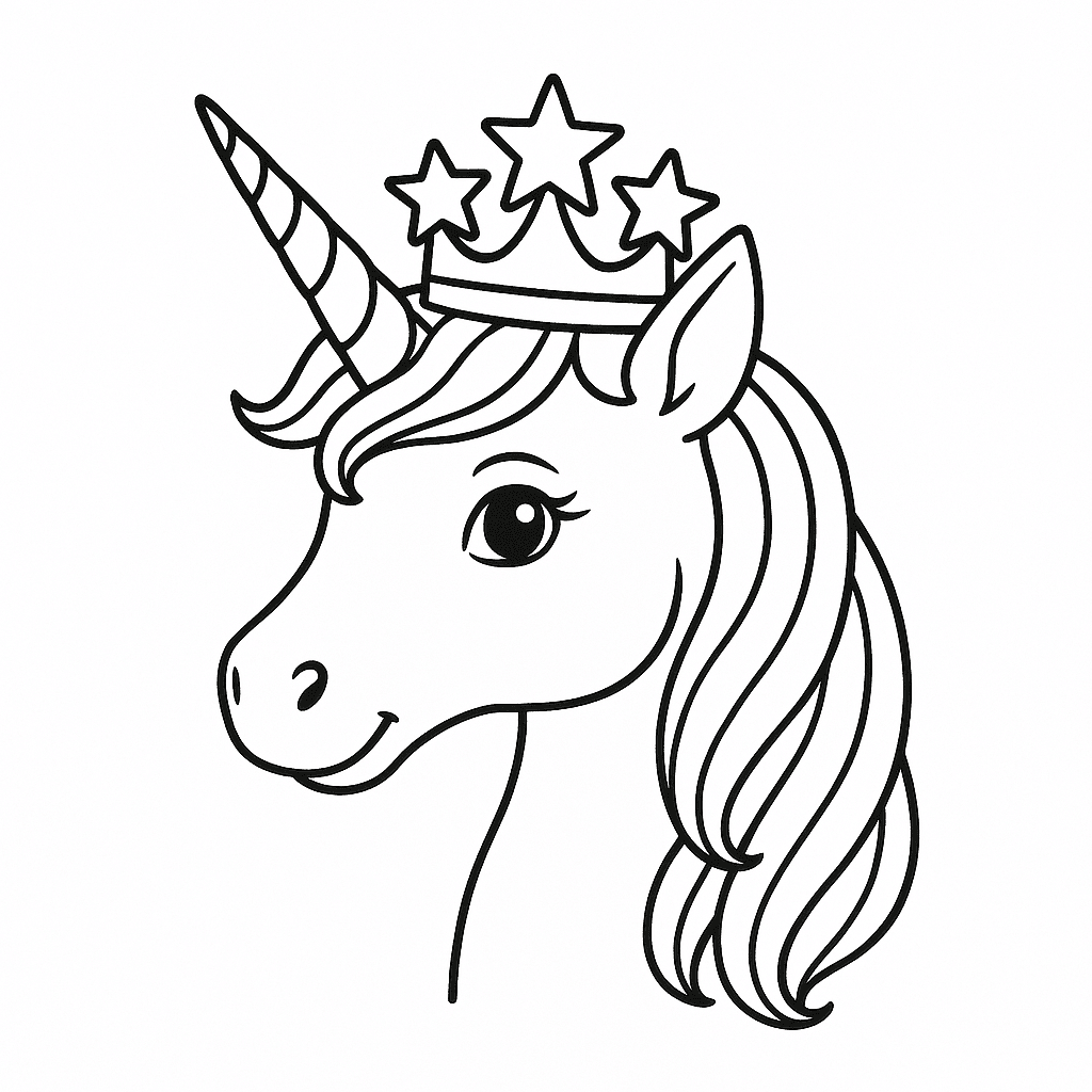 Corona di unicorno da colorare