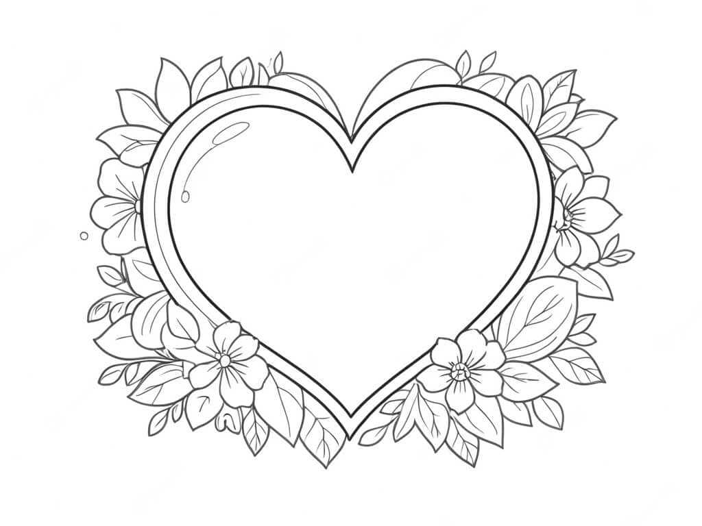 Cuore per la Festa della Mamma da colorare