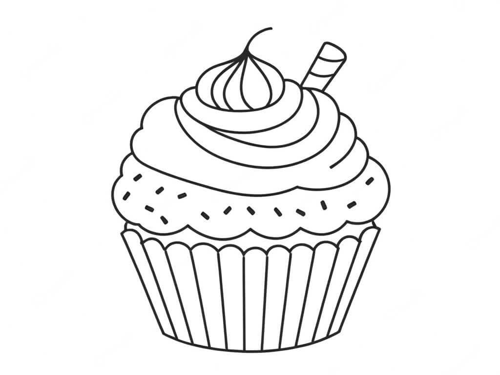 Cupcake con meringa da colorare