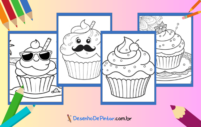 Cupcake da colorare
