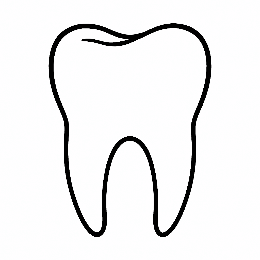 Dente classico da colorare