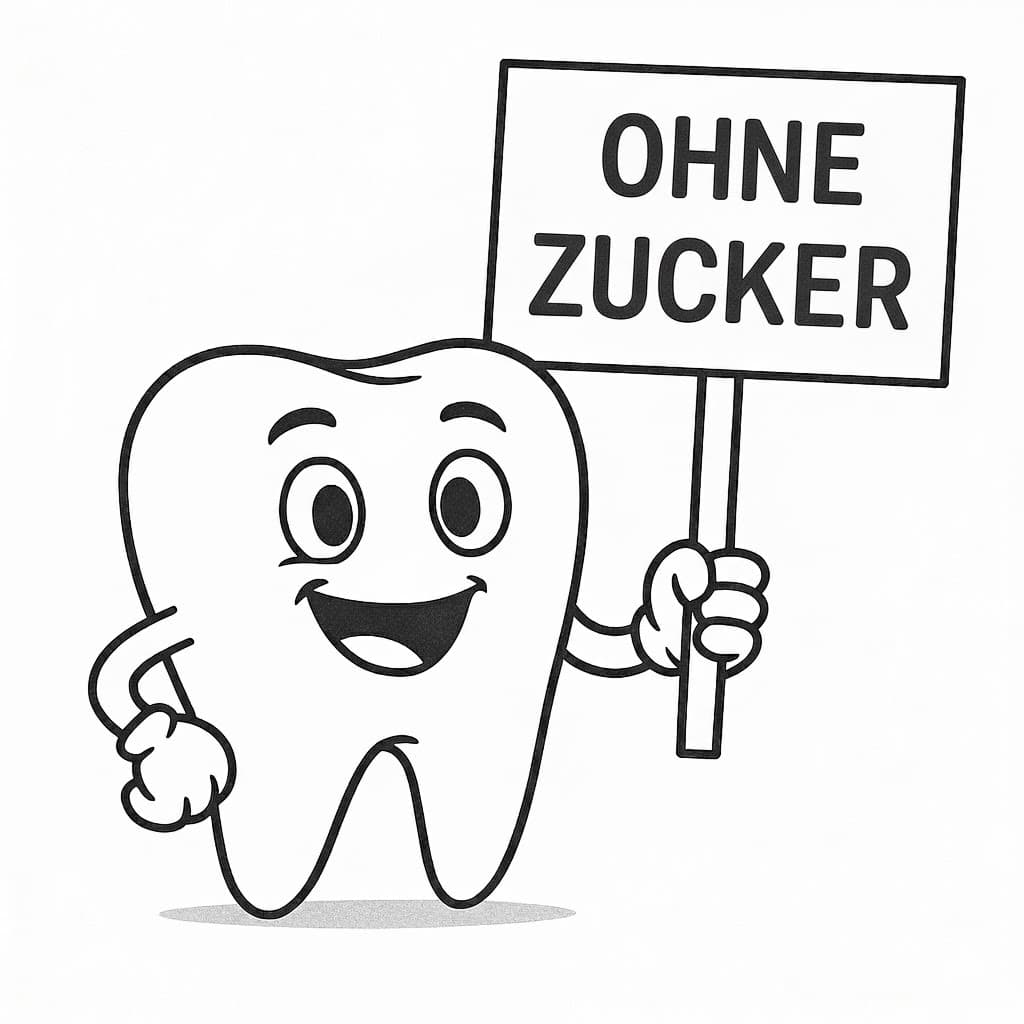 Dente senza zucchero da colorare