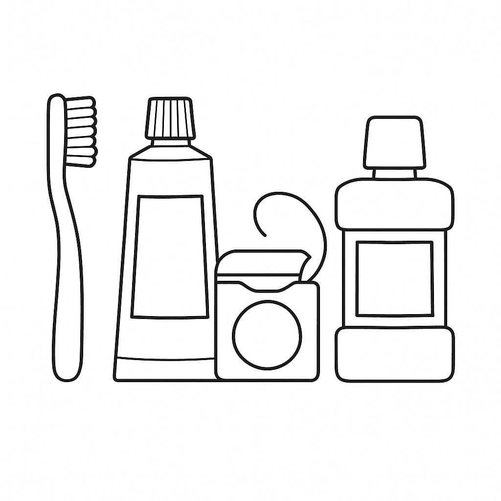Kit per igiene dentale da colorare