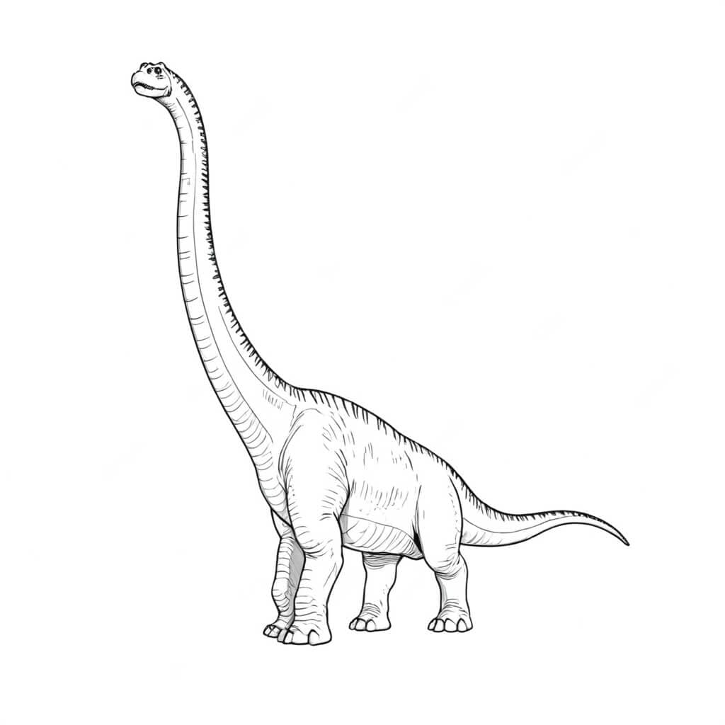 Brachiosauro da colorare variante