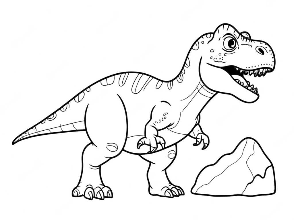 Tirannosauro Rex da colorare