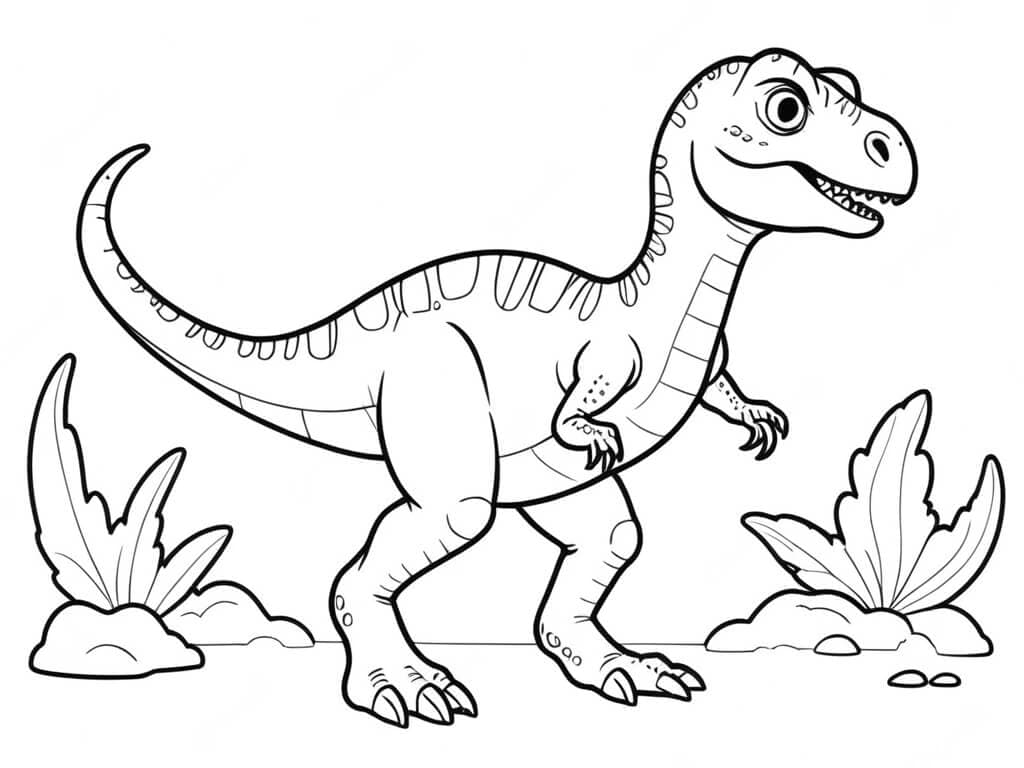 Velociraptor da colorare