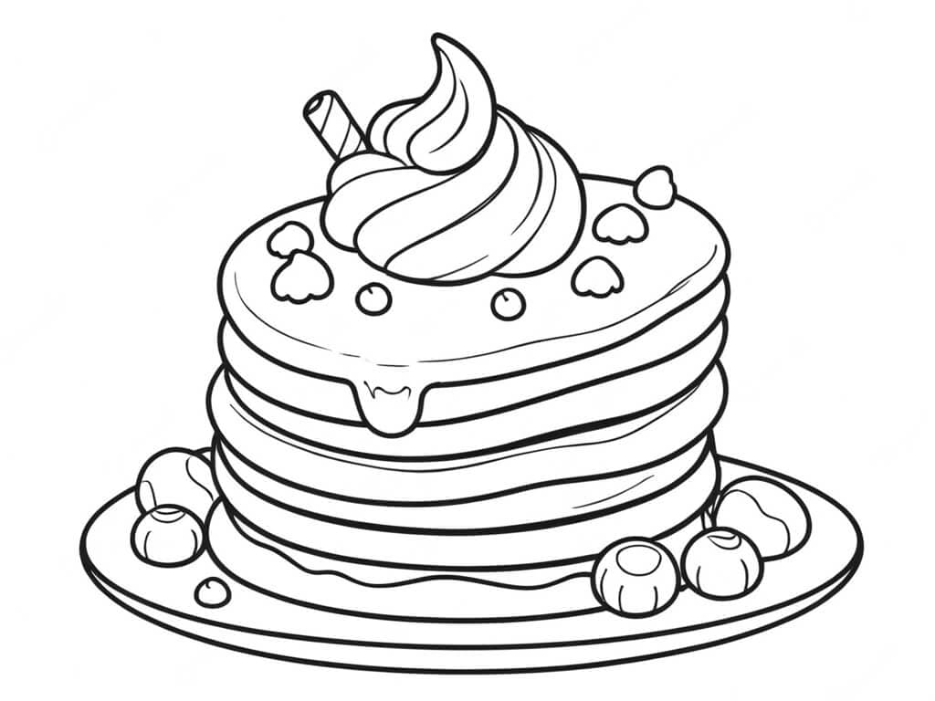 Pancake dolce da colorare
