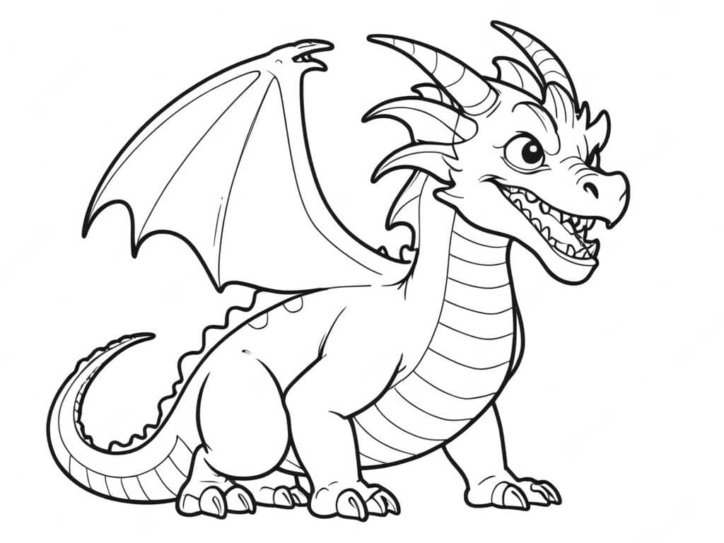 Giovane drago da colorare