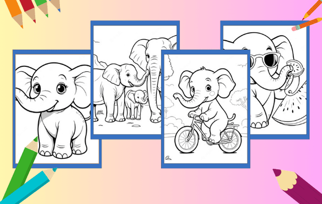Elefante da colorare