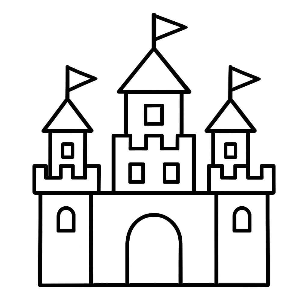 Castello geometrico da colorare