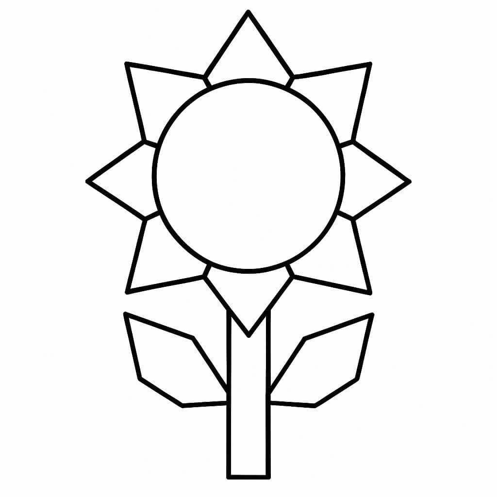 Fiore geometrico da colorare