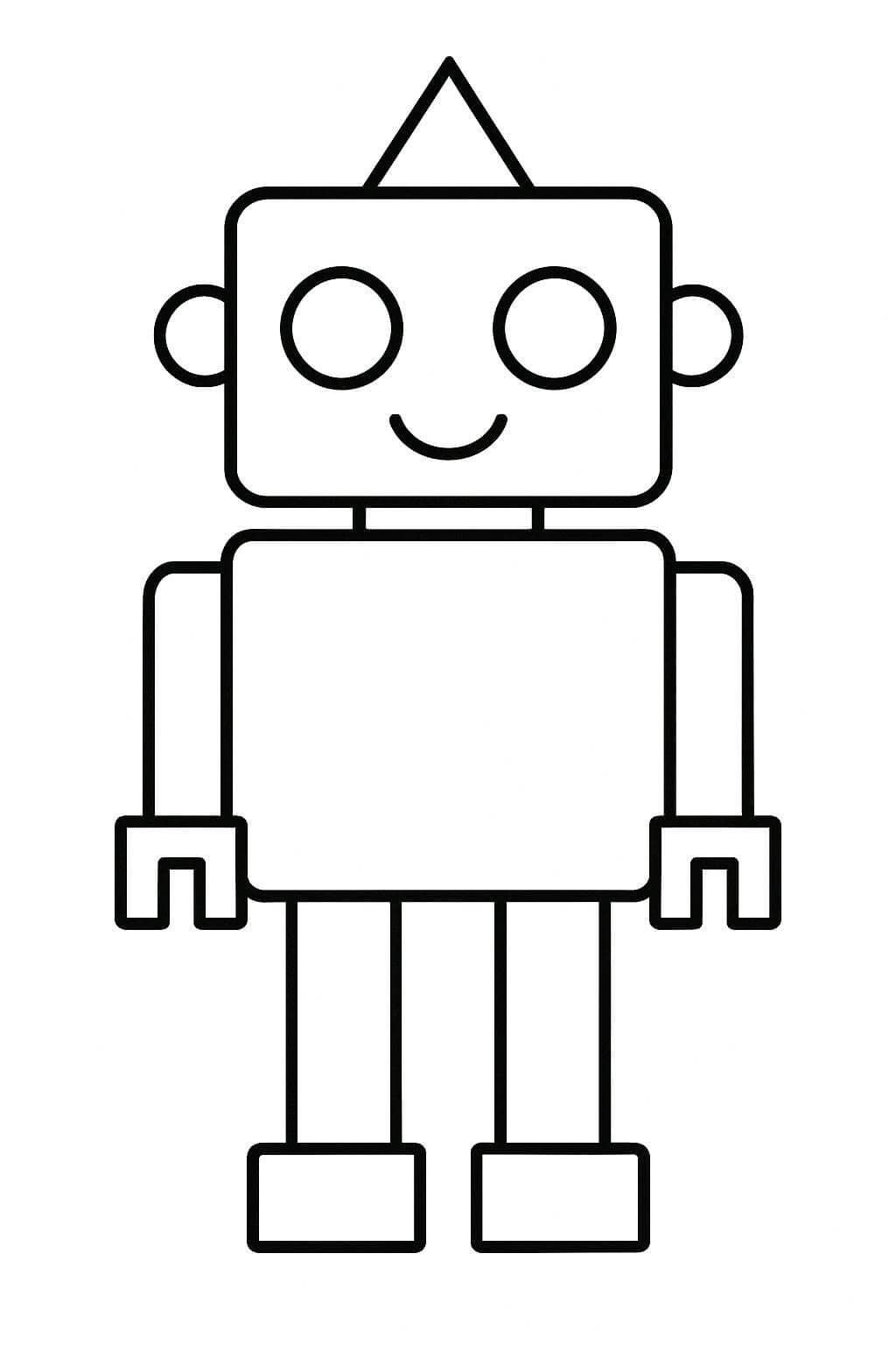 Robot geometrico da colorare