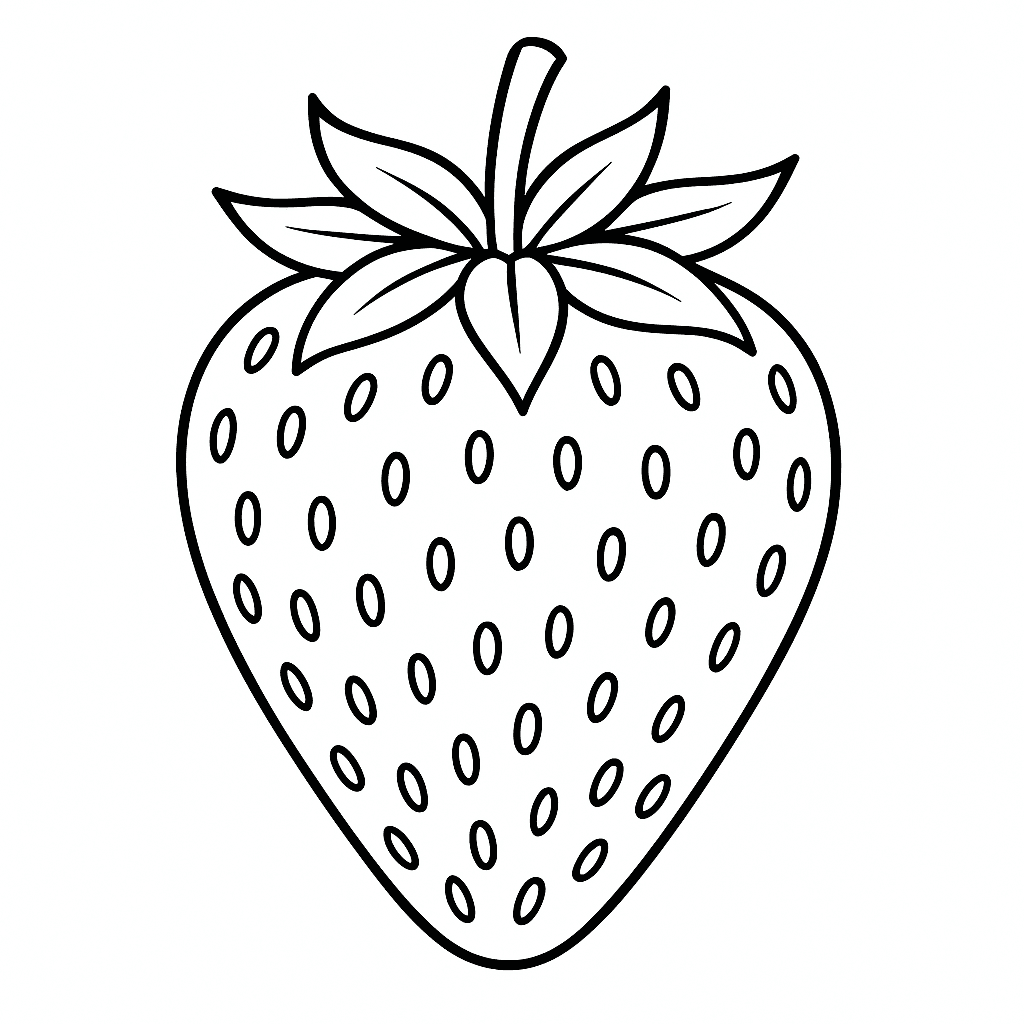 Fragola da colorare