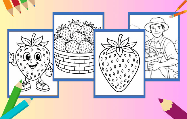 Fragole da colorare
