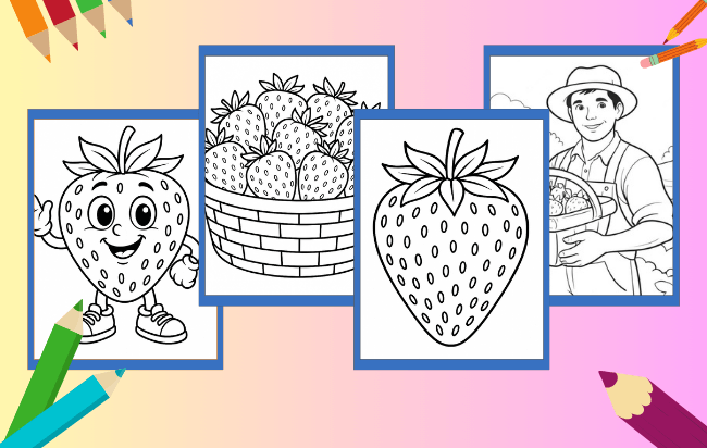 Fragole da colorare