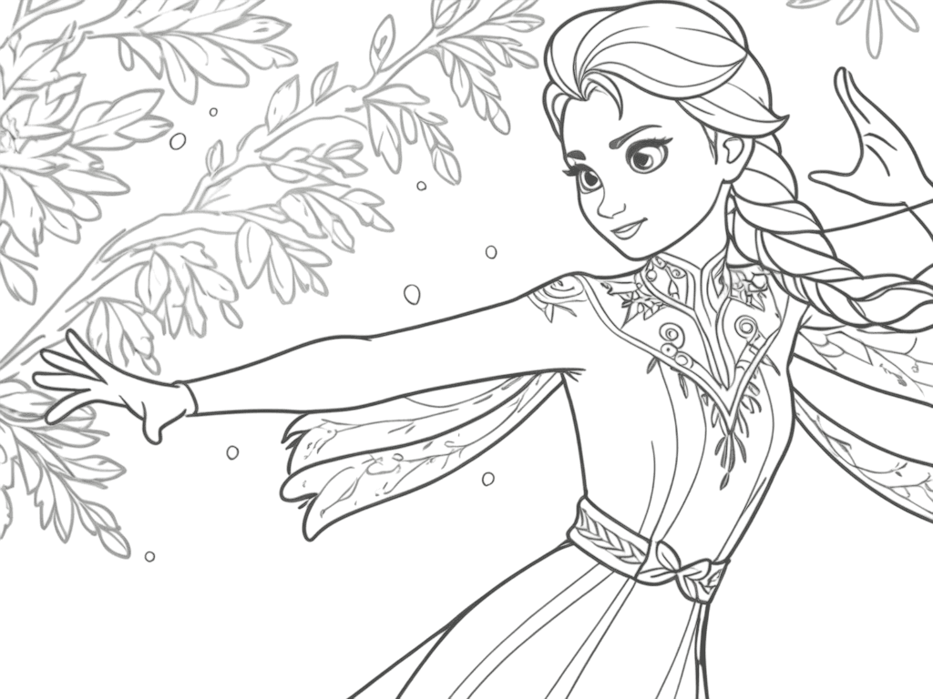 Elsa da stampare da colorare