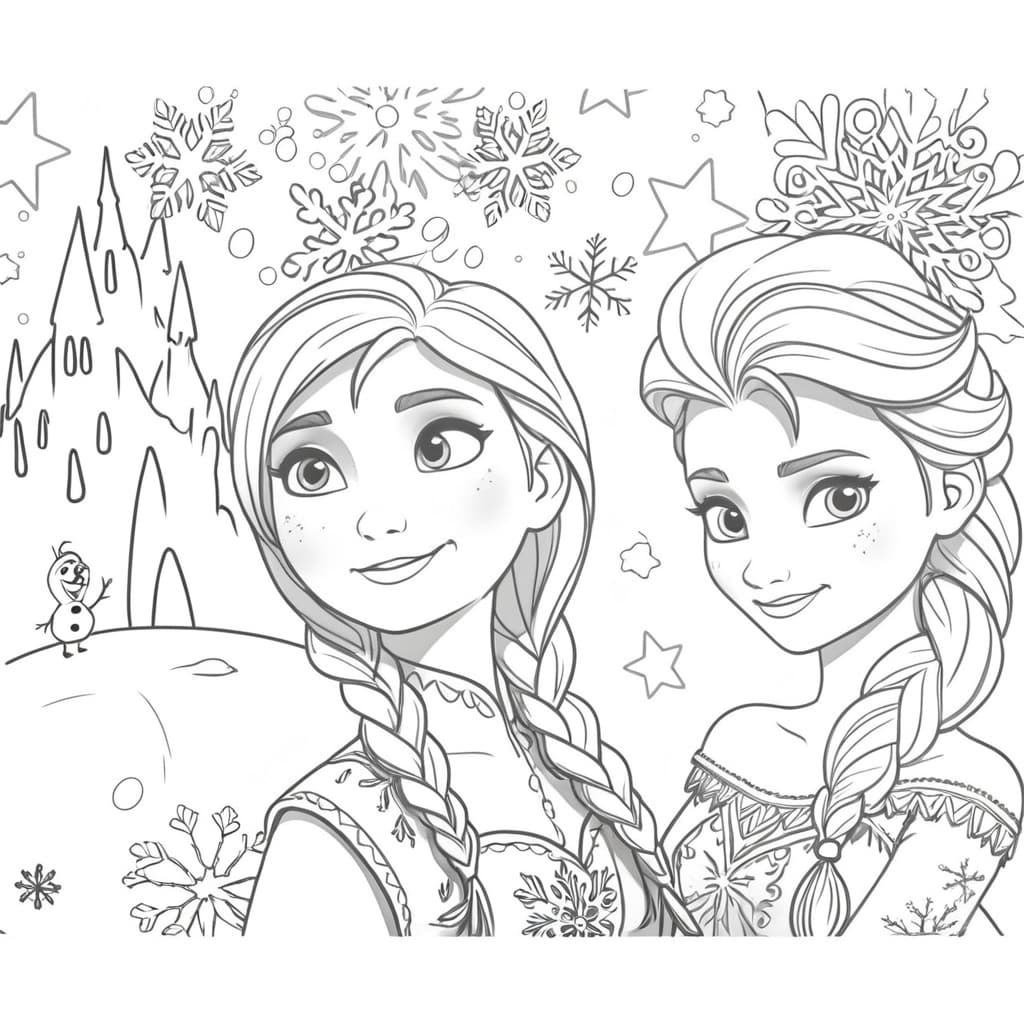 Elsa e Anna Frozen da colorare