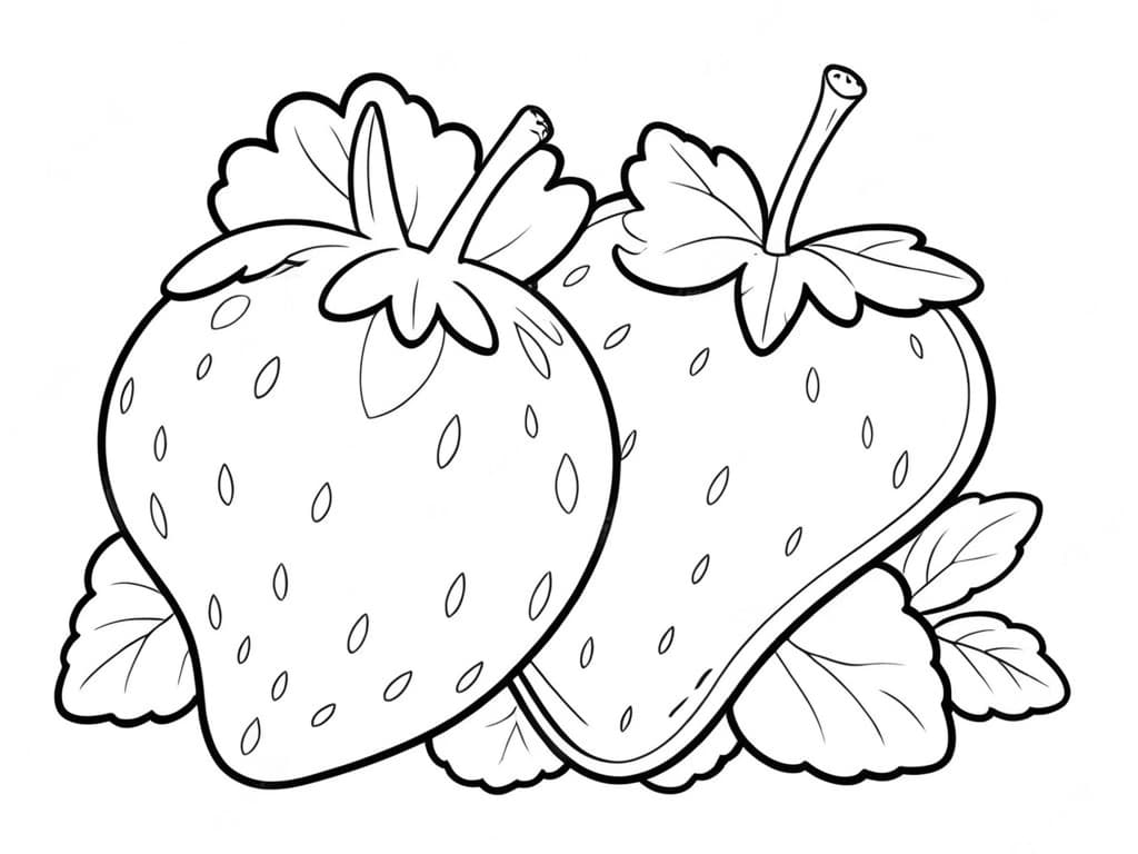 Fragola da colorare