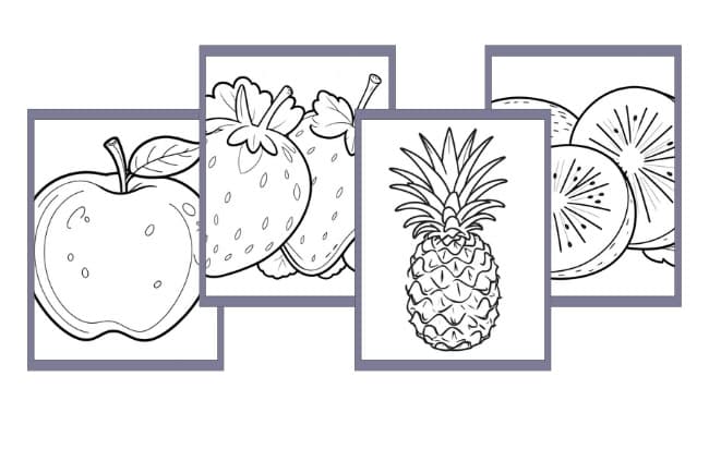 Frutta da colorare