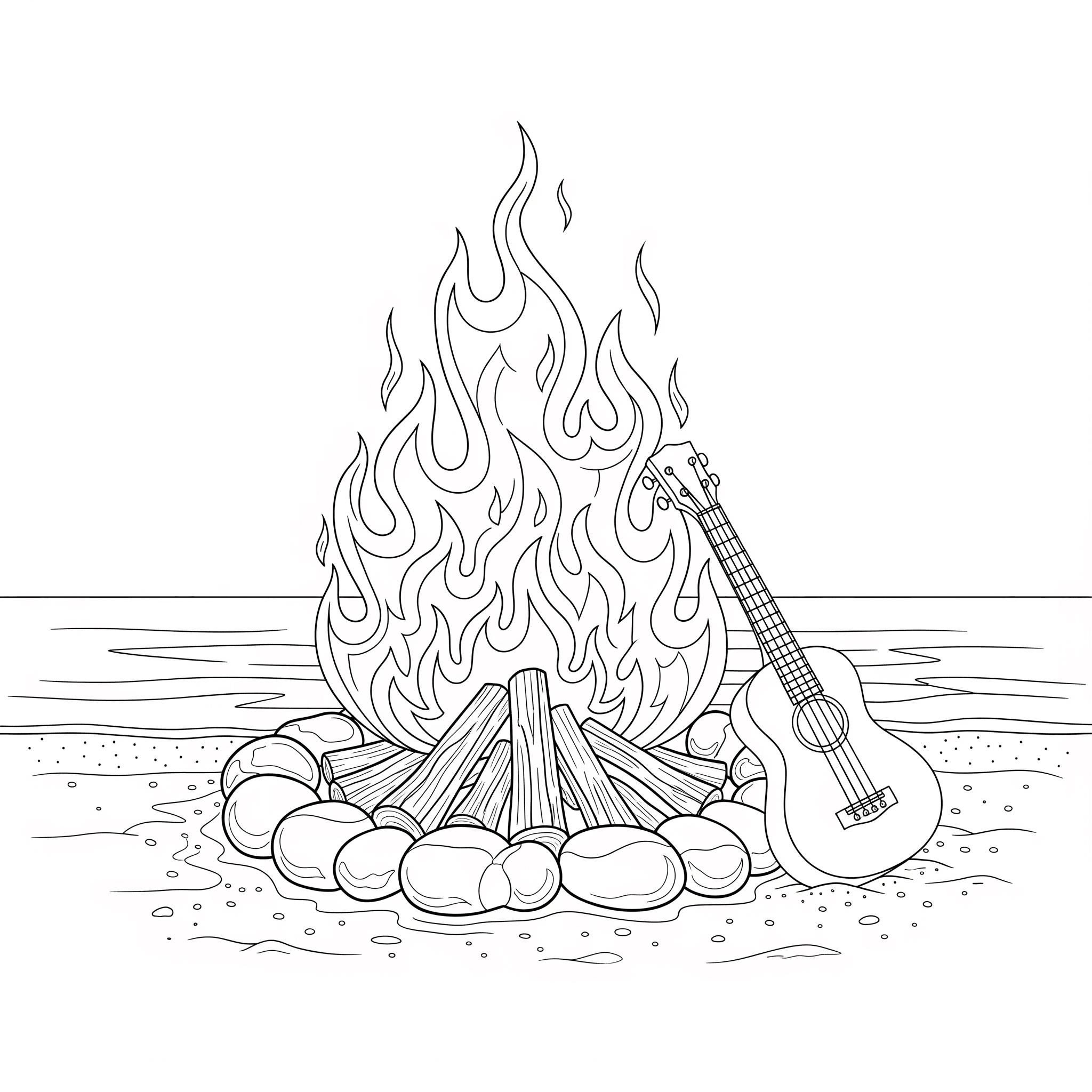 Falo con chitarra da colorare