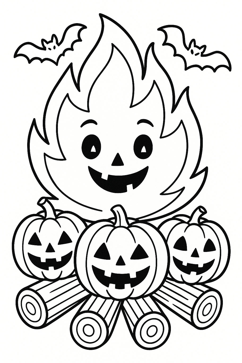 Falo di Halloween da colorare