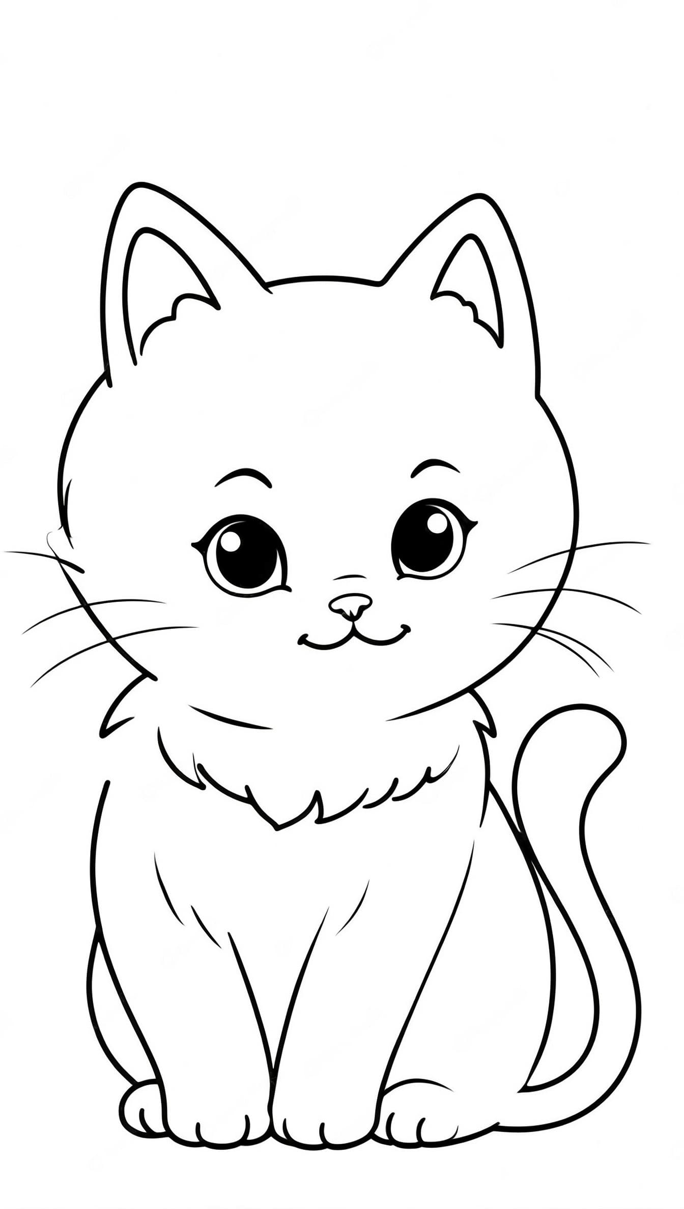 Gatto dolce da colorare