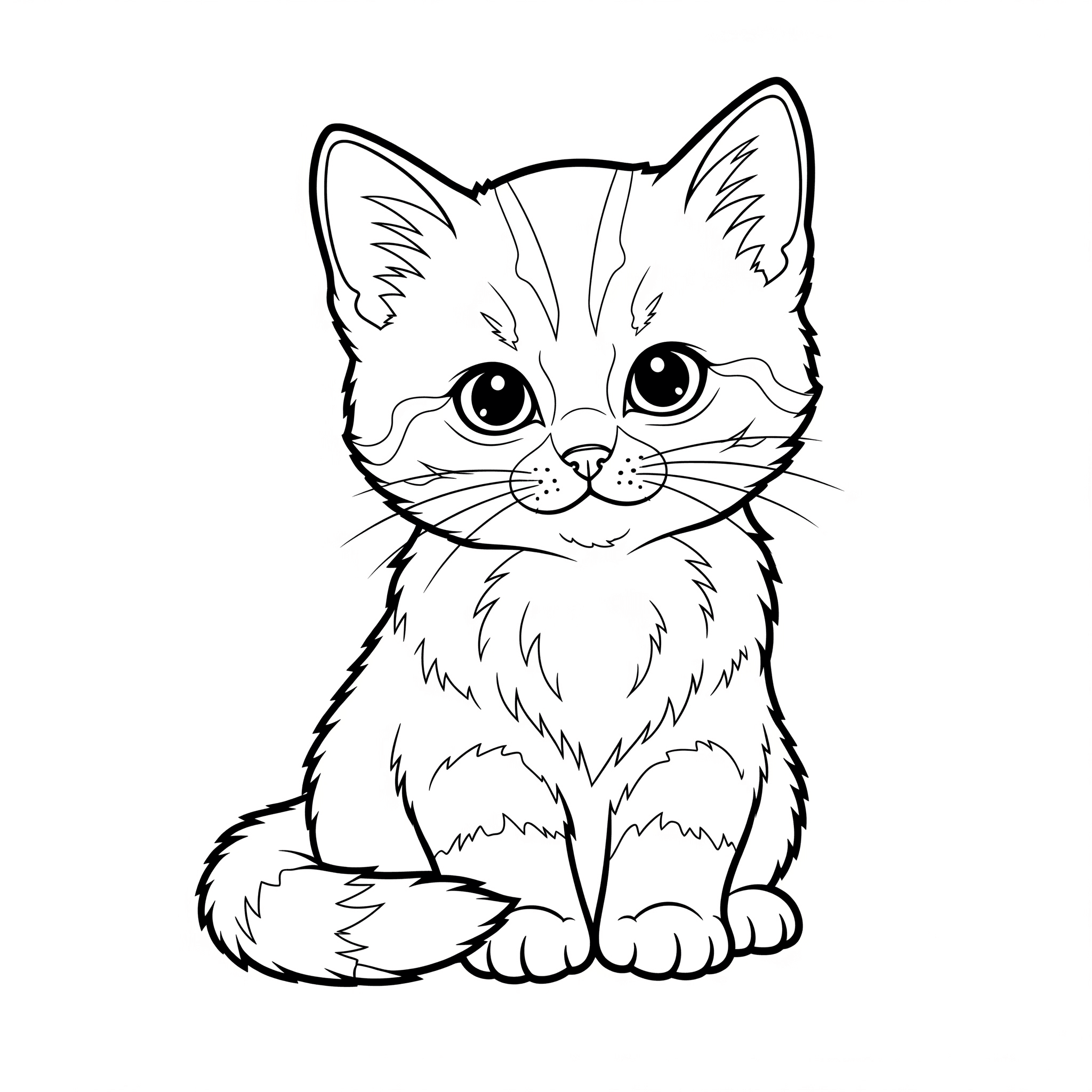 Gatto morbido da colorare