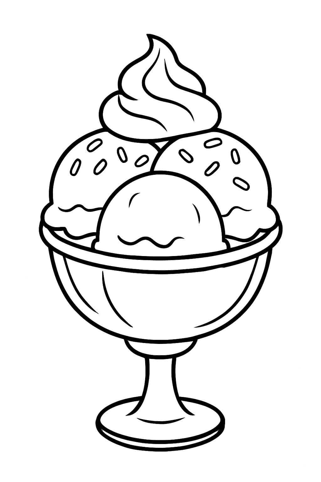 Coppa gelato da colorare