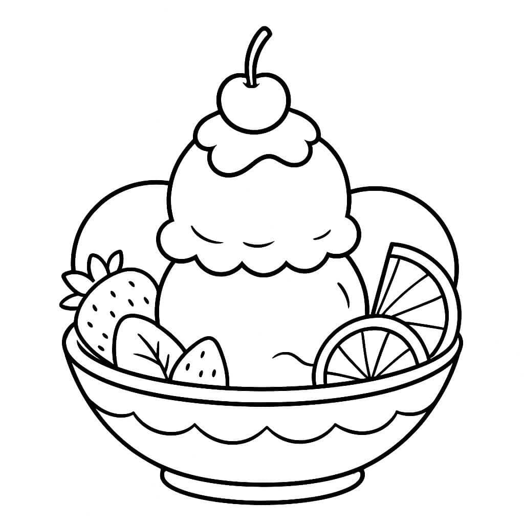 Gelato alla frutta da colorare