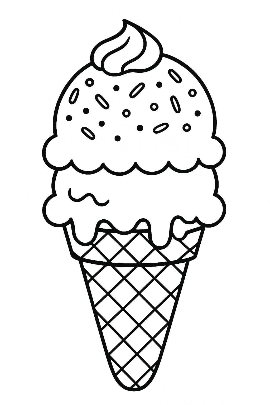Gelato classico da colorare