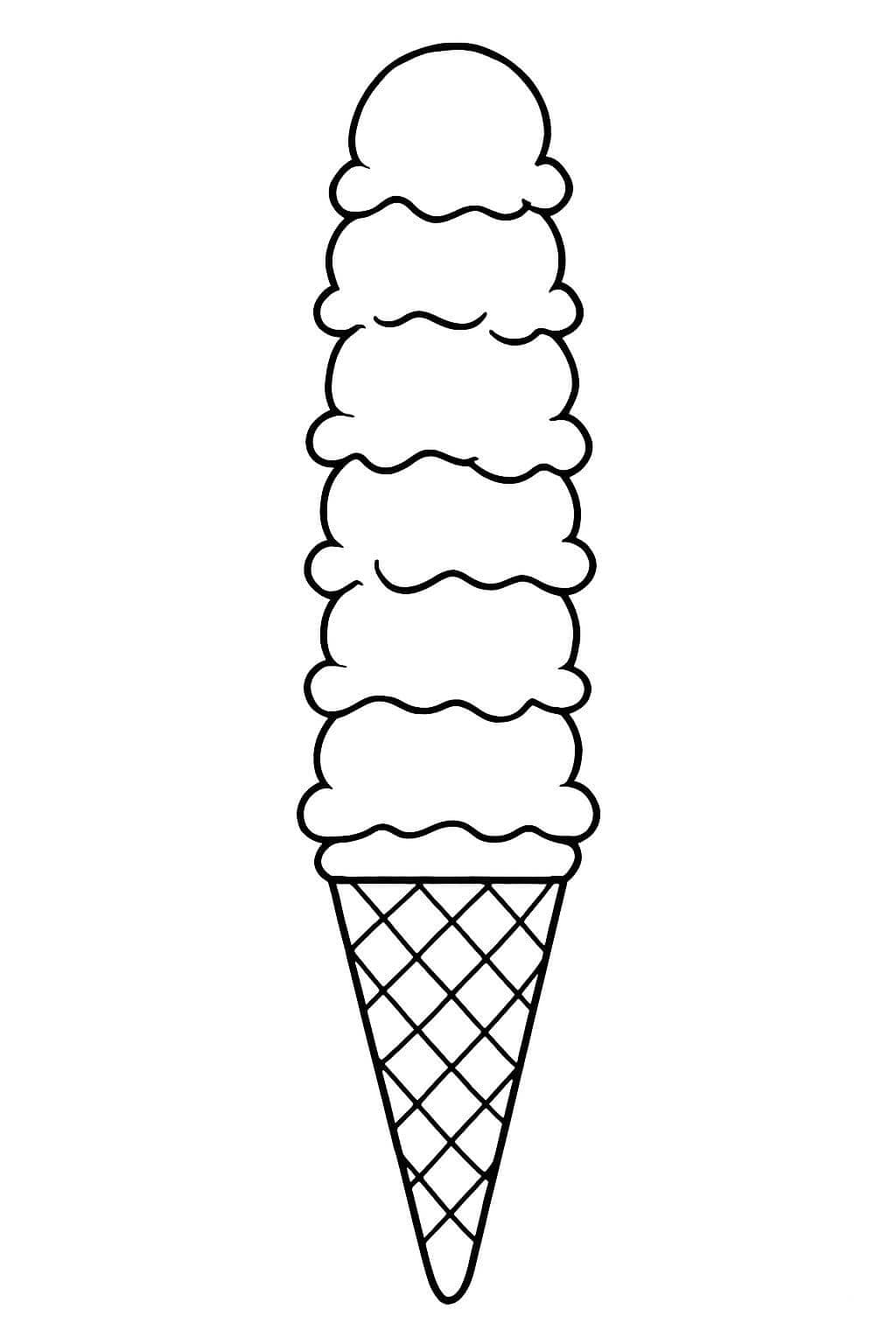 Torre di gelato da colorare