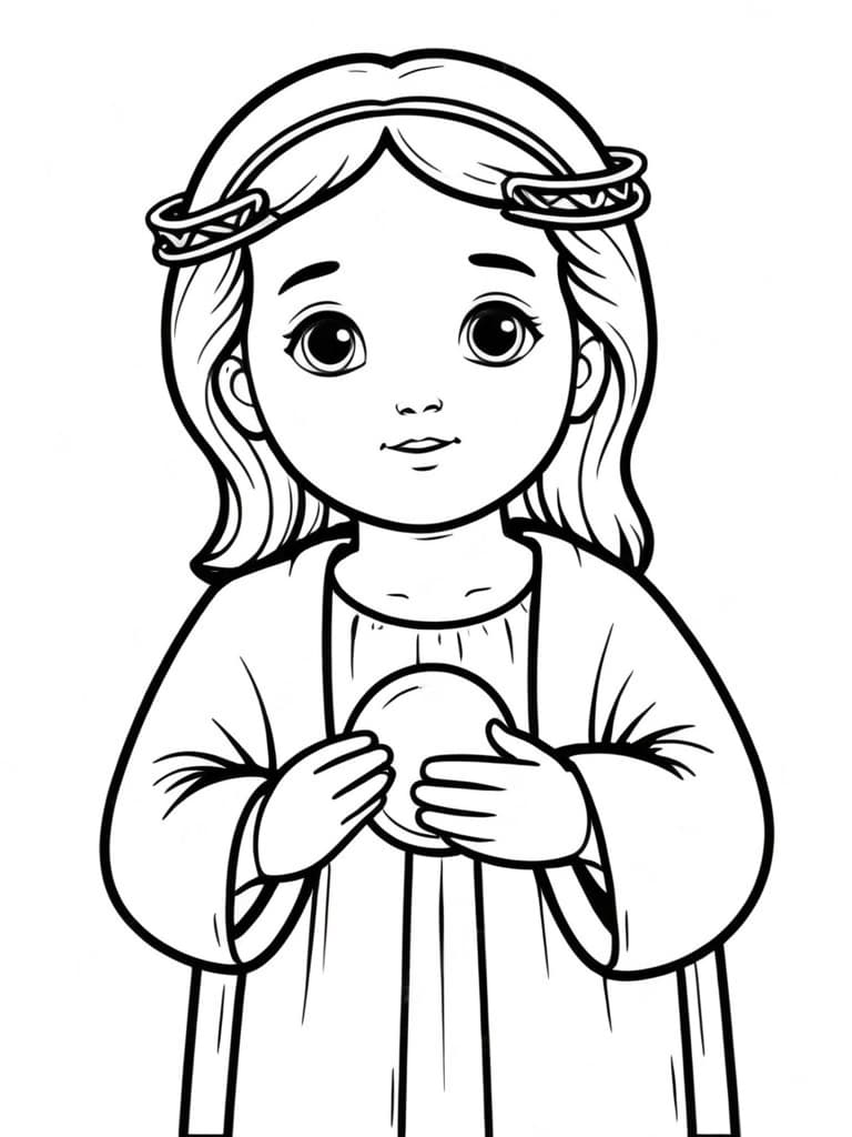 Gesu bambino da colorare