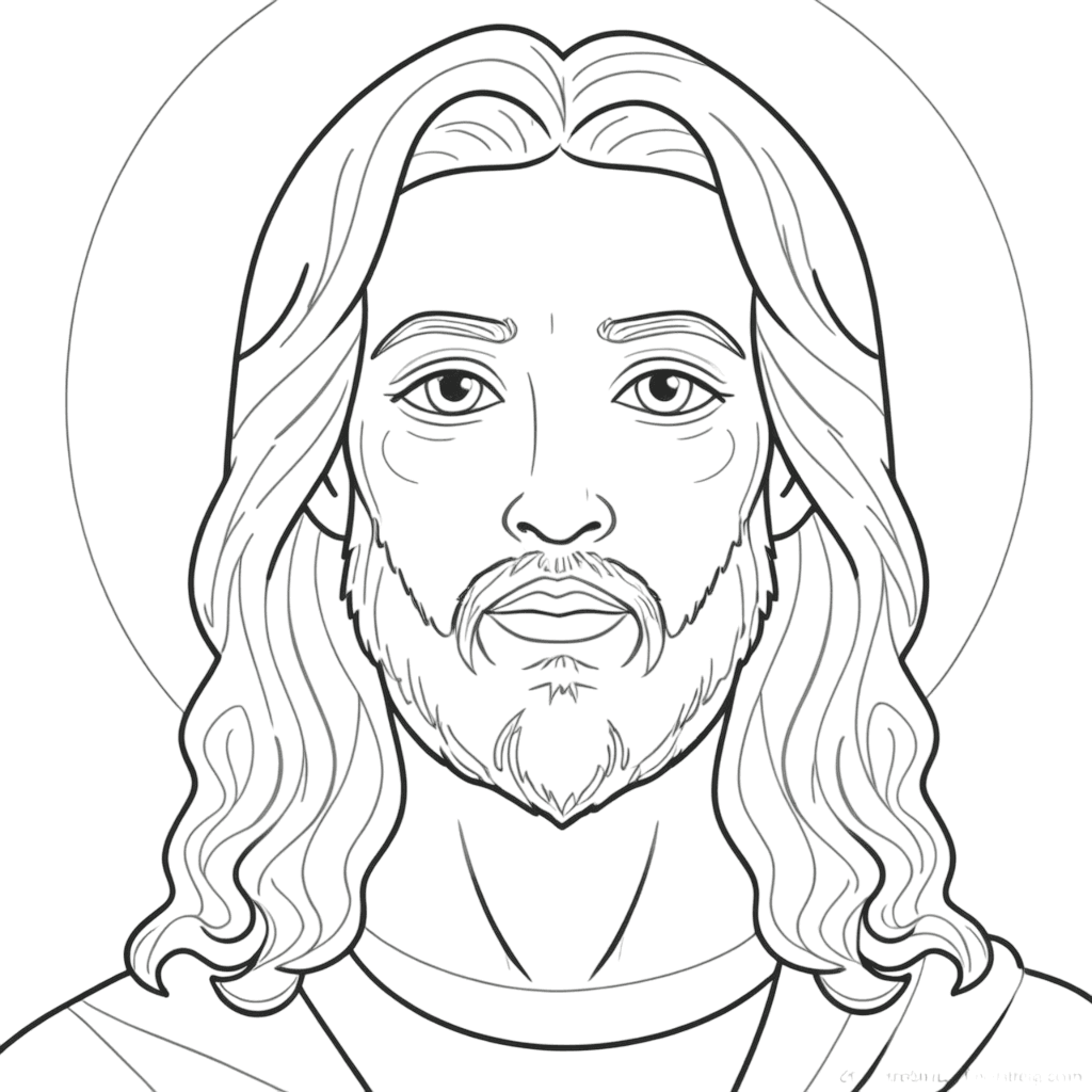 Gesu con aureola da colorare
