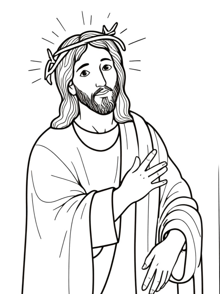 Gesu Cristo da colorare