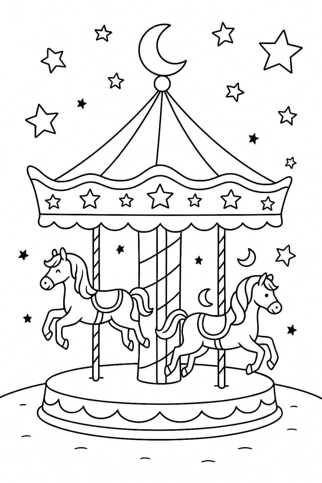 Giostra magica da colorare