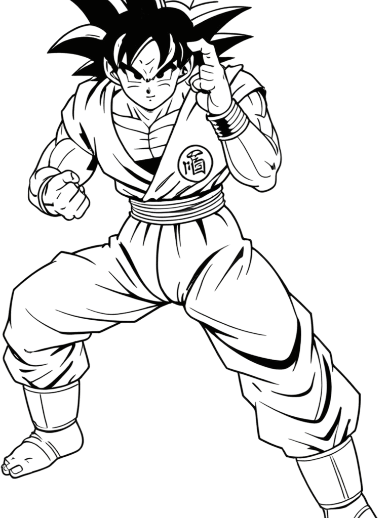 Goku da colorare e stampare