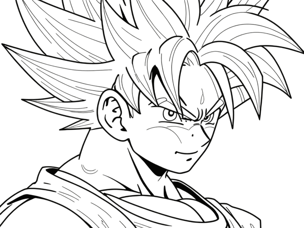 Goku da disegnare e colorare