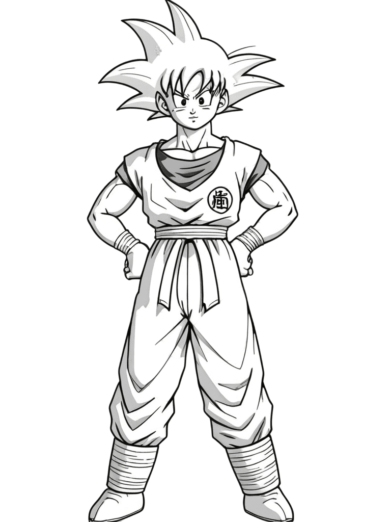 Disegno di Goku da colorare