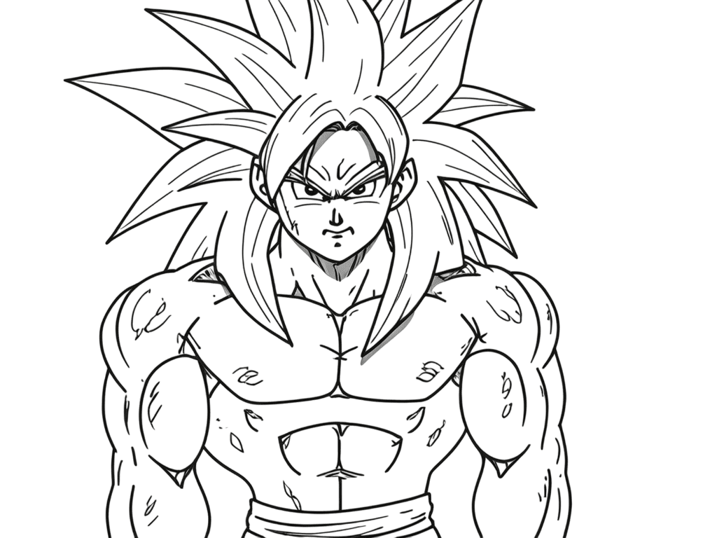 Goku monocromatico da colorare