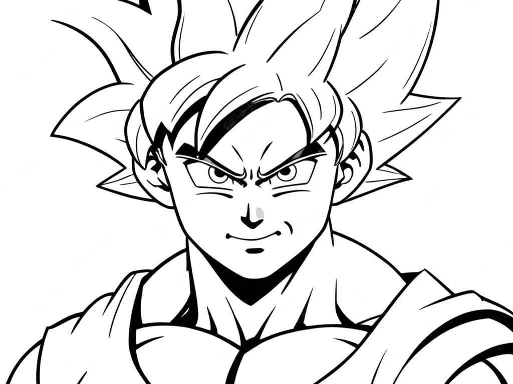 Immagine di Goku da colorare