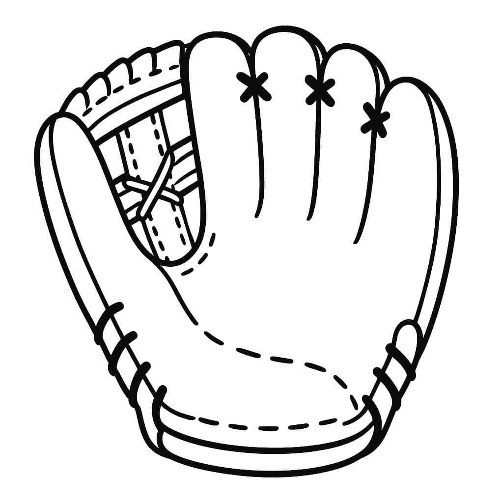 Guanto da baseball da colorare