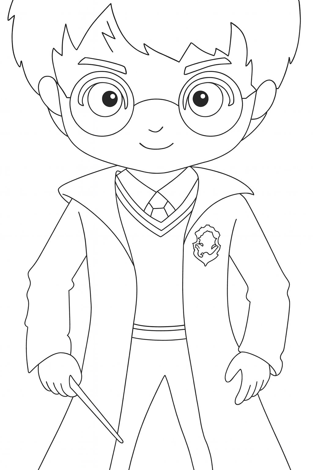 Modello di Harry Potter da colorare