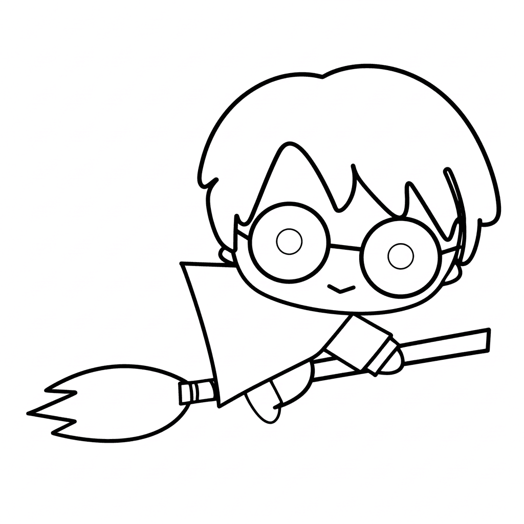 Harry Potter vola da colorare