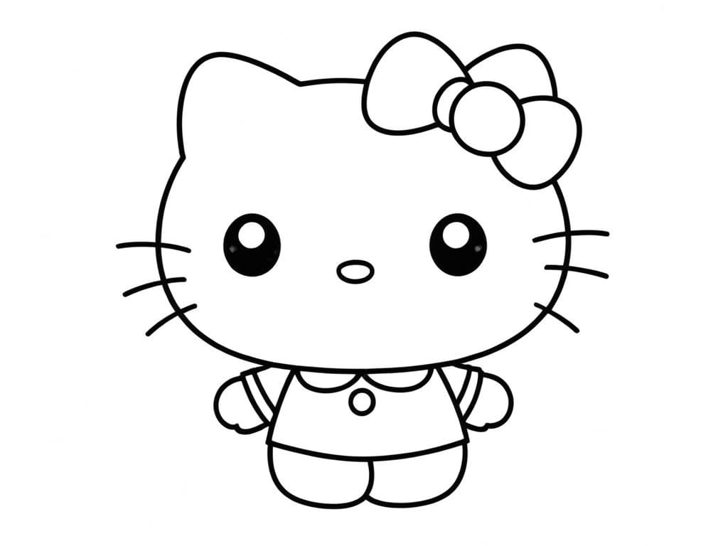 Hello Kitty classica da colorare
