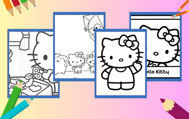 Hello Kitty da colorare