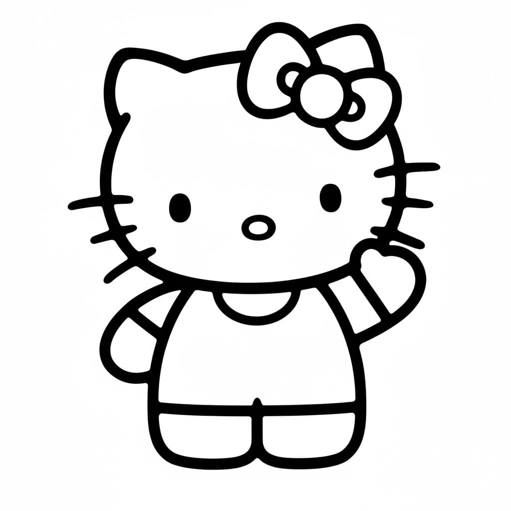 Hello Kitty da colorare