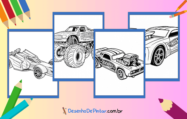 Hot Wheels da colorare