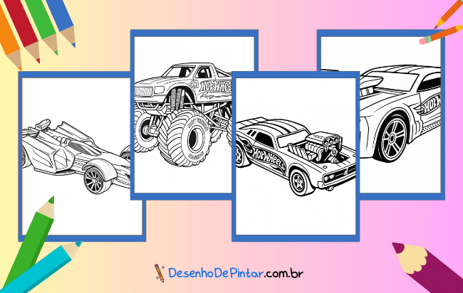 Hot Wheels da colorare