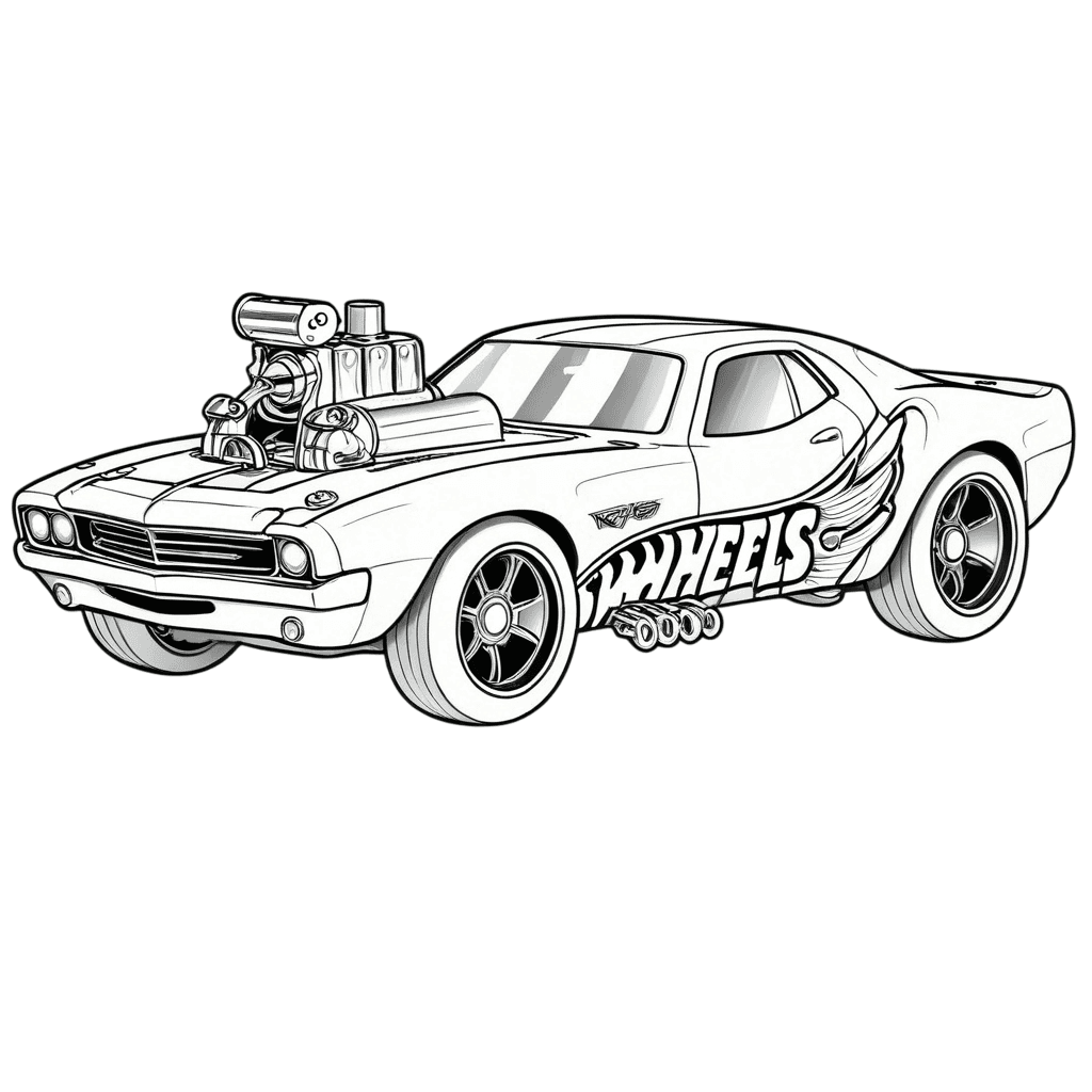Hot Wheels Dodge Racer da colorare